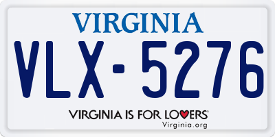 VA license plate VLX5276