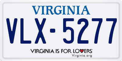 VA license plate VLX5277