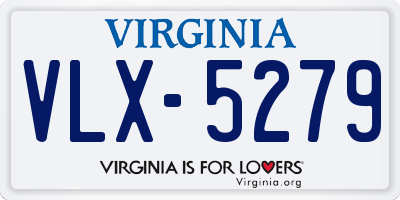 VA license plate VLX5279