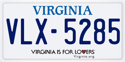 VA license plate VLX5285