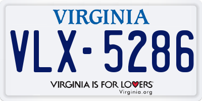 VA license plate VLX5286