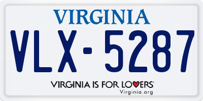 VA license plate VLX5287