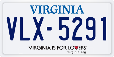 VA license plate VLX5291