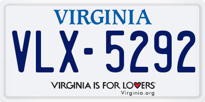 VA license plate VLX5292