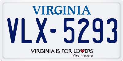 VA license plate VLX5293