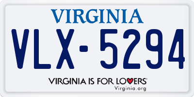 VA license plate VLX5294