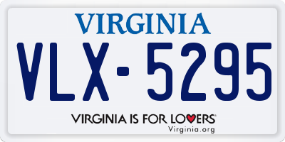 VA license plate VLX5295