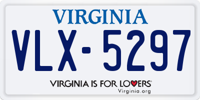 VA license plate VLX5297