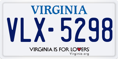 VA license plate VLX5298