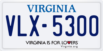 VA license plate VLX5300