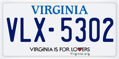 VA license plate VLX5302