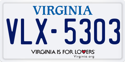 VA license plate VLX5303