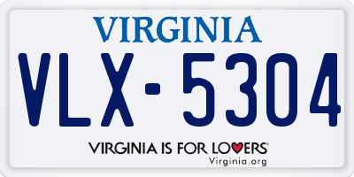 VA license plate VLX5304