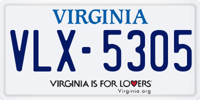 VA license plate VLX5305