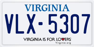 VA license plate VLX5307