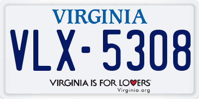 VA license plate VLX5308