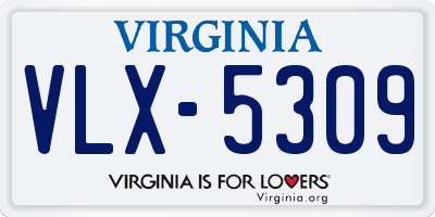 VA license plate VLX5309