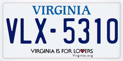 VA license plate VLX5310