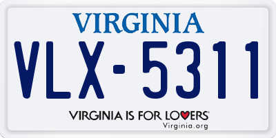 VA license plate VLX5311