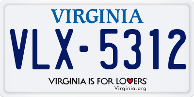 VA license plate VLX5312