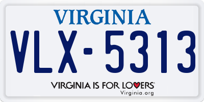 VA license plate VLX5313