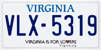 VA license plate VLX5319