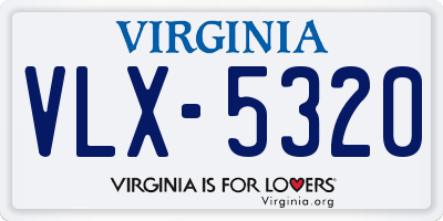 VA license plate VLX5320