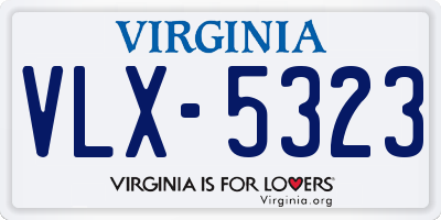 VA license plate VLX5323