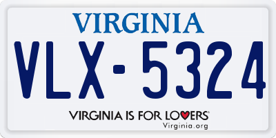 VA license plate VLX5324