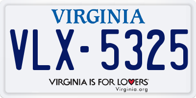 VA license plate VLX5325