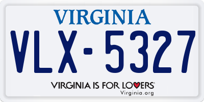 VA license plate VLX5327