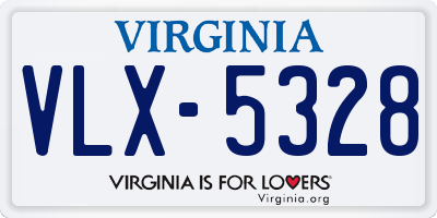 VA license plate VLX5328