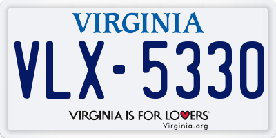 VA license plate VLX5330