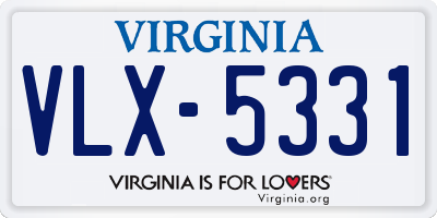 VA license plate VLX5331