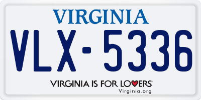 VA license plate VLX5336