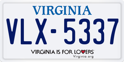 VA license plate VLX5337