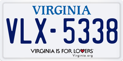 VA license plate VLX5338