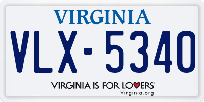 VA license plate VLX5340