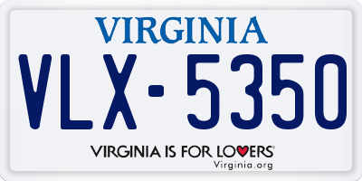 VA license plate VLX5350