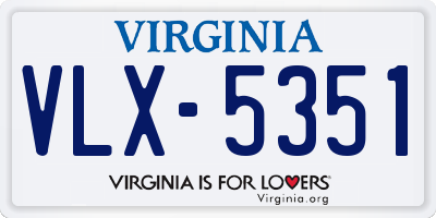 VA license plate VLX5351