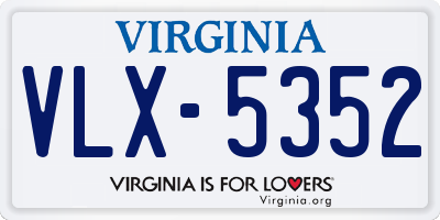 VA license plate VLX5352