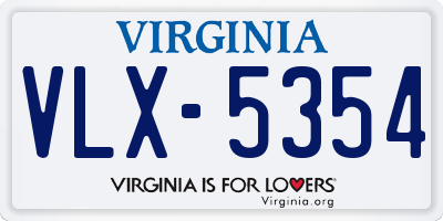 VA license plate VLX5354