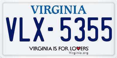 VA license plate VLX5355