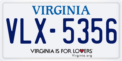 VA license plate VLX5356