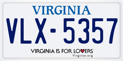 VA license plate VLX5357