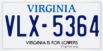 VA license plate VLX5364