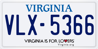 VA license plate VLX5366