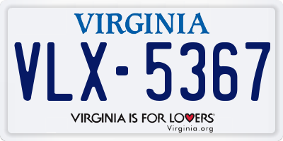 VA license plate VLX5367