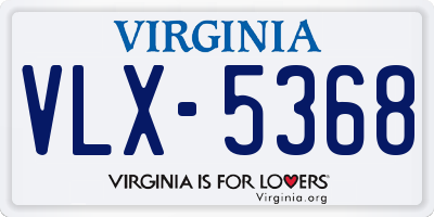 VA license plate VLX5368