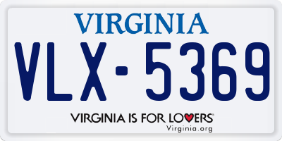 VA license plate VLX5369